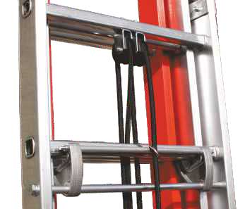 Scale in vetroresina miste a sfilo con fune 2 x 12 Sfilo tronchi a monocorda